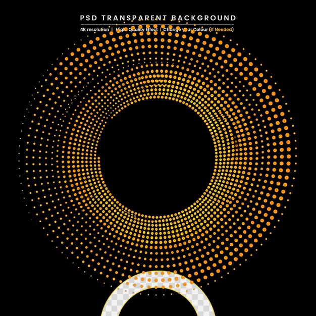 visualización circular de colores sobre un fondo transparente