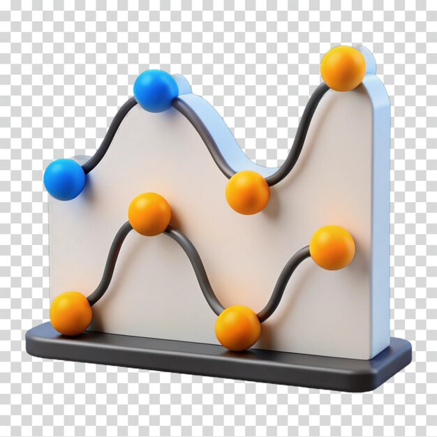 Visualización de datos abstractos en 3D Gráfico de líneas de colores