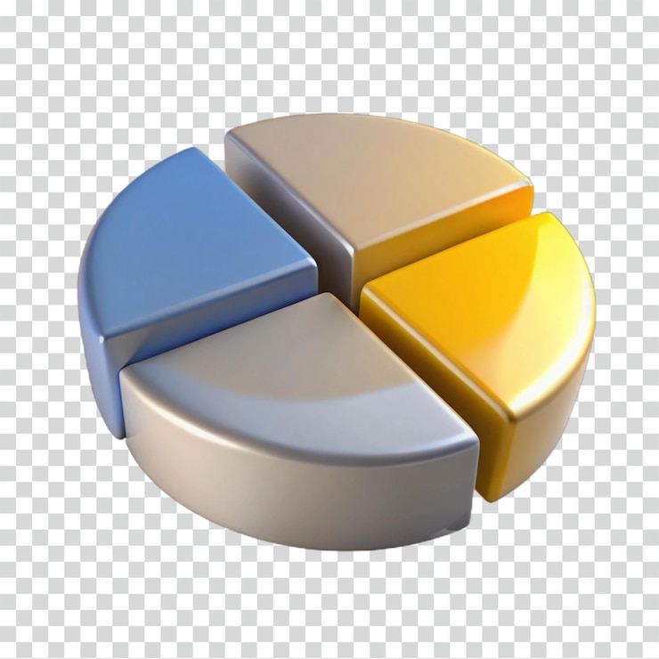 PSD visualización de datos de gráfico de torta 3d gráfico segmentado representación estadística desglose en porcentaje informe trimestral análisis de cuota de mercado análisis empresarial análisis financiero análisis del informe de datos infográfico
