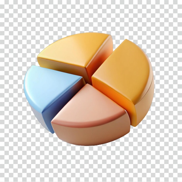 Visualización de datos en gráfico de torta 3D Segmentación Análisis estadístico Distribución en porcentaje
