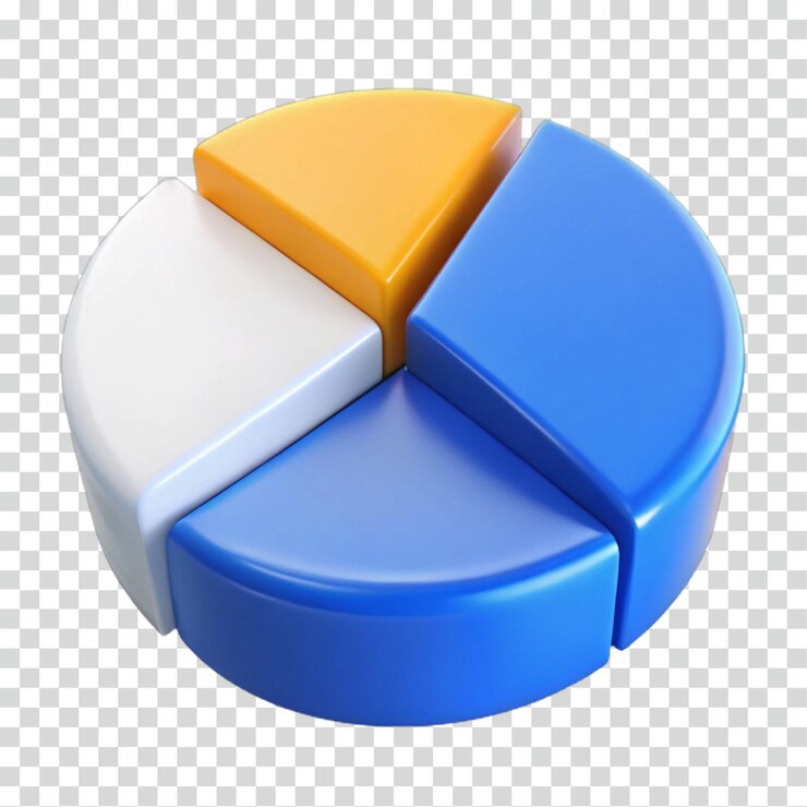 PSD visualización de datos de gráfico de torta 3d segmentación de cuota de mercado análisis estadístico porcentaje representación gráfica análisis de datos de análisis de negocios infografías