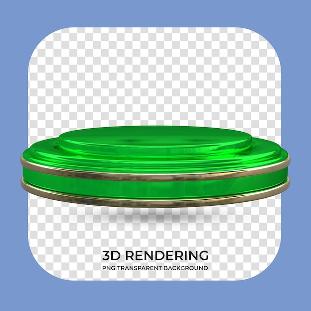 Visualización del producto podio 3d renderizado fondo transparente