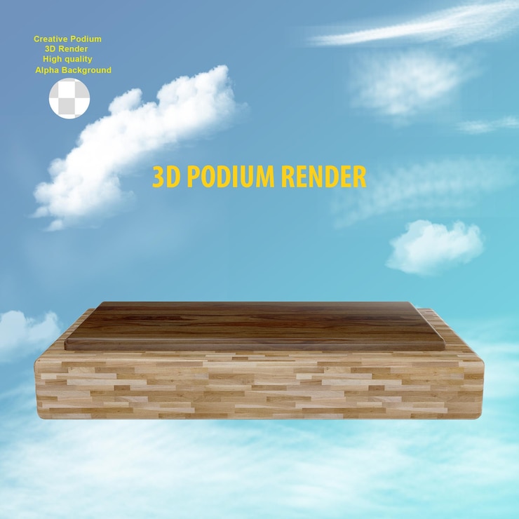 PSD visualización del producto renderizado 3d con alta calidad