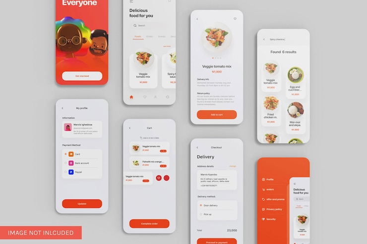PSD visualizzazione dell'angolo superiore del mockup dell'interfaccia utente multipla