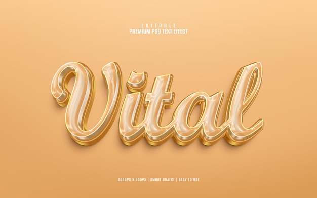 Vital bearbeitbarer premium-psd-texteffekt