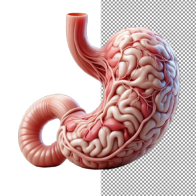 Vitalidad esculpida esencia de órgano 3d aislada en forma png