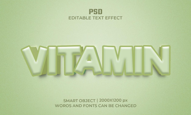 Vitamin 3d-texteffektstil