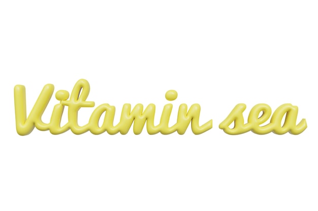 PSD vitamin-meer-3d-schriftzug