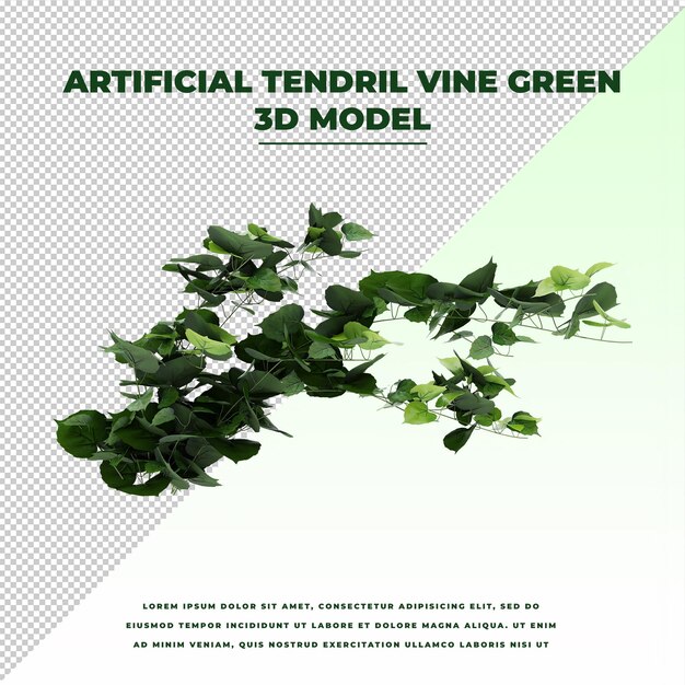 Vite artificiale verde
