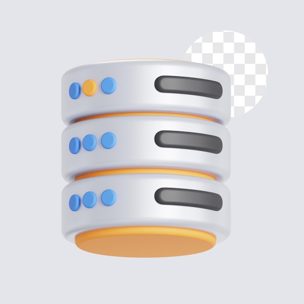 Vitesse du serveur pour héberger des données en nuage icône 3D