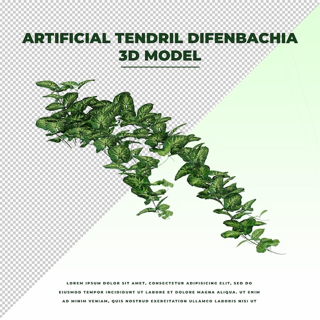 Viticcio artificiale Difenbachia
