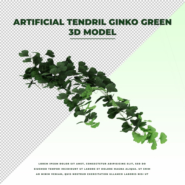 Viticcio artificiale Ginko verde
