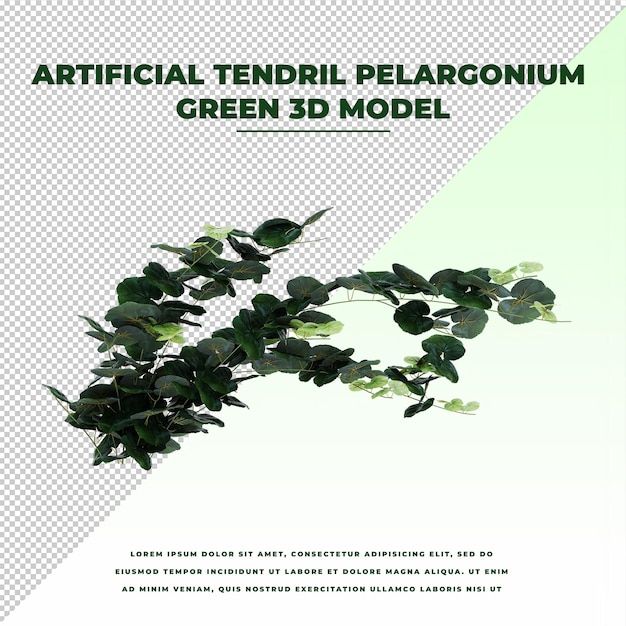 Viticcio artificiale Pelargonium verde