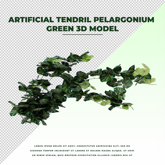 Viticcio artificiale Pelargonium verde