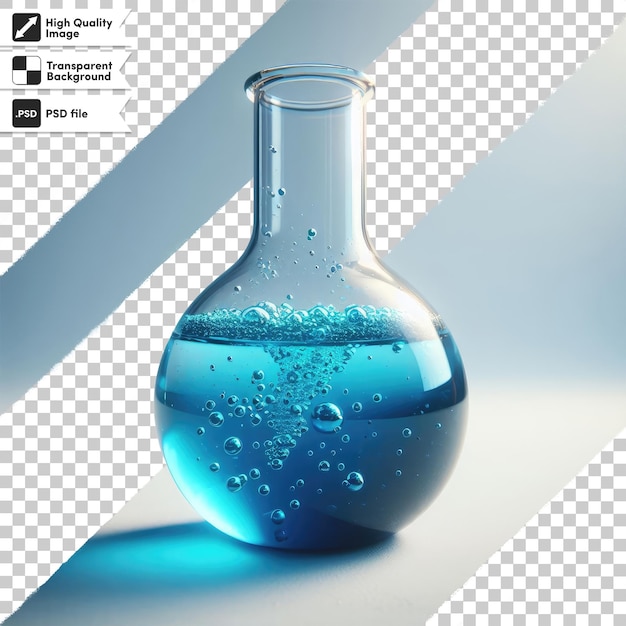 Vitraux De Laboratoire Chimique Psd Avec Liquide Sur Fond Transparent Avec Couche De Masque Modifiable