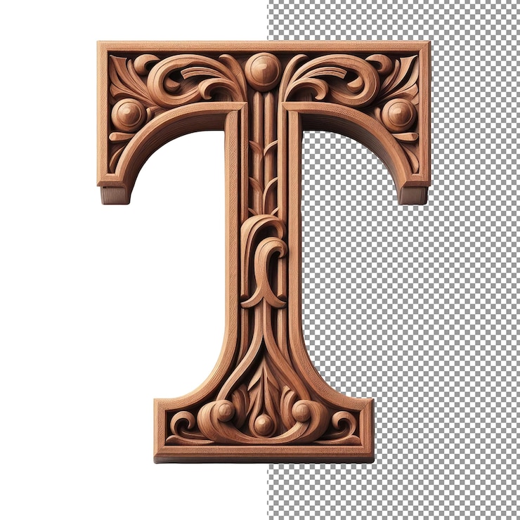 PSD vitrina transparente de una letra en 3d