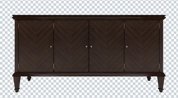 Vitrina vintage de madera color marrón oscuro. Transparente.