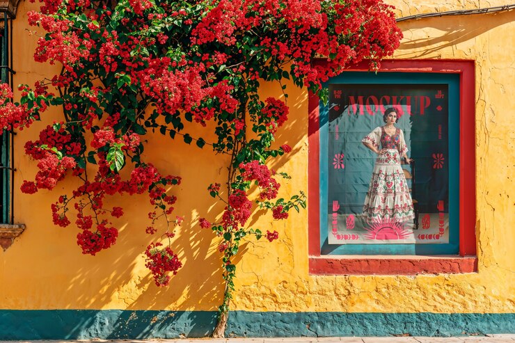 PSD viva mexico outdoor advertising