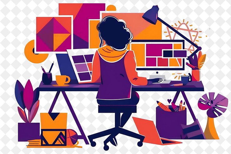 PSD vivid png illustration professions designs and people in daily life for worldwide job promotion