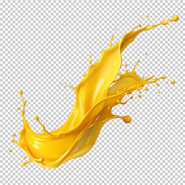vivid yellow paint splatter artistic fluid wave