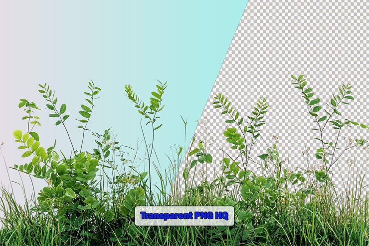 PSD una vívida representación de arbustos de mimosa pudica y hierbas silvestres que crecen juntos ilustrando la belleza dinámica de este exuberante y diverso ecosistema