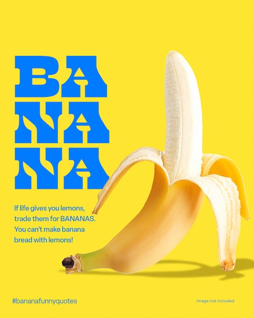 Você sabia sobre Banana Funny Comedy Design para Mídias Sociais e Instagram Post Template PSD