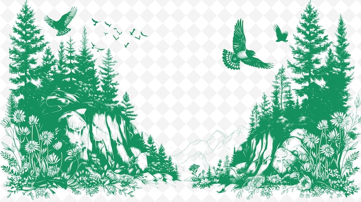 PSD vögel im wald foto