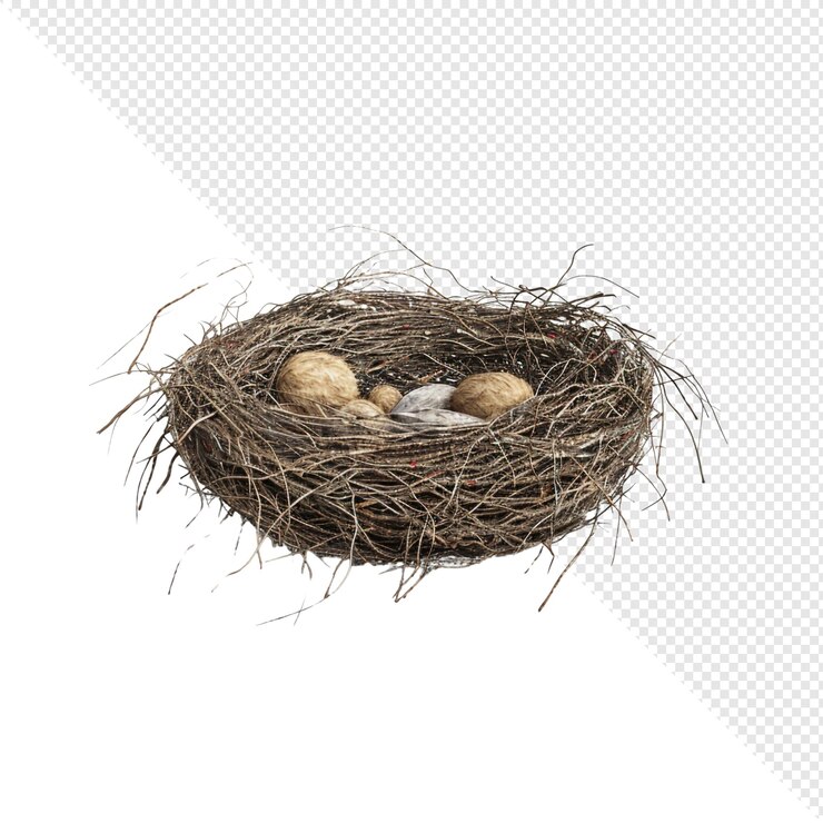 PSD vögel nisten mit eiern