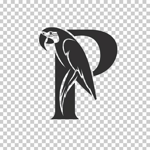 PSD vogel-logo im silhouette-stil