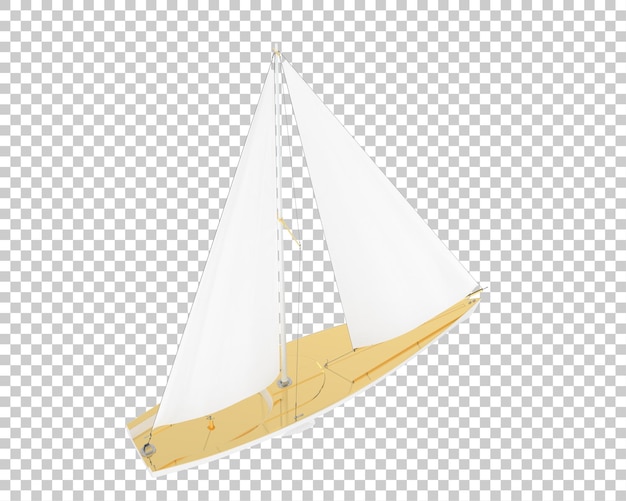 PSD voilier sur fond transparent illustration de rendu 3d