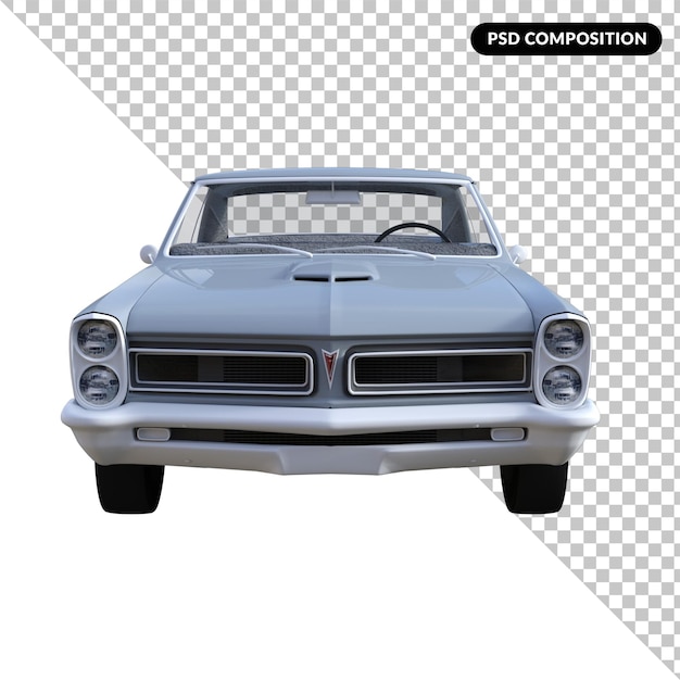Voiture américaine classique isolée 3d