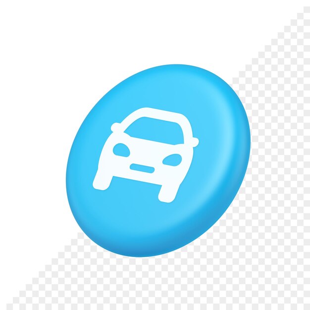 PSD voiture automobile bouton voyage urbain trafic transport conduire location réparation 3d isométrique réaliste icône