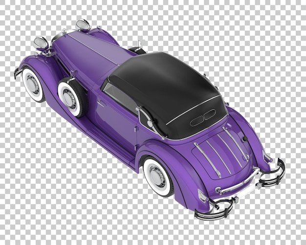 Voiture Classique Sur Fond Transparent Illustration De Rendu 3d