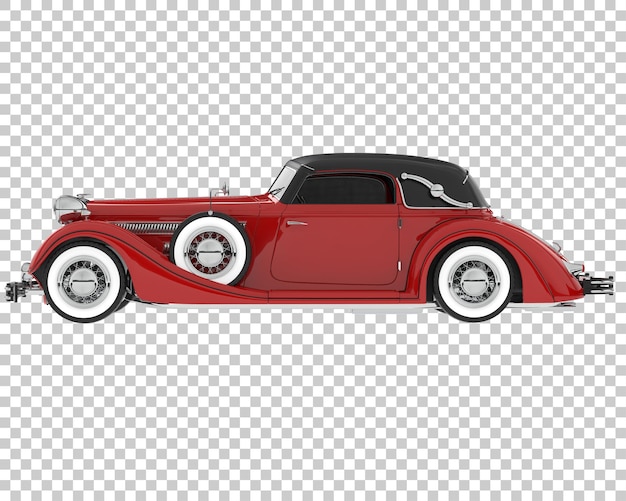 PSD voiture classique sur fond transparent illustration de rendu 3d