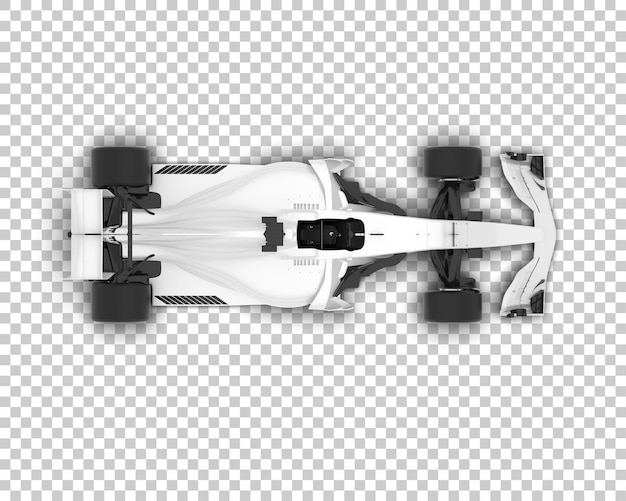 Voiture de course blanche sur fond transparent illustration de rendu 3d