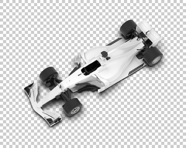 PSD voiture de course blanche sur fond transparent illustration de rendu 3d