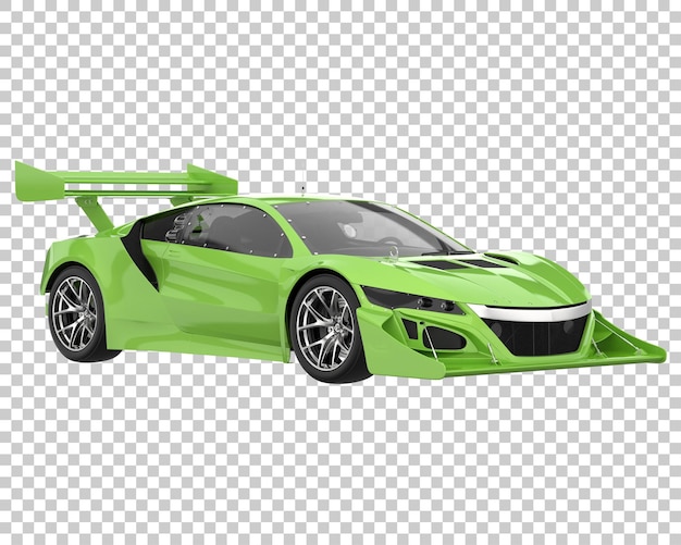 PSD voiture de course sur fond transparent. rendu 3d - illustration