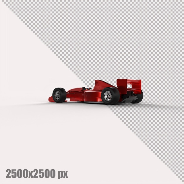 PSD voiture de formule 1 rouge réaliste en rendu 3d