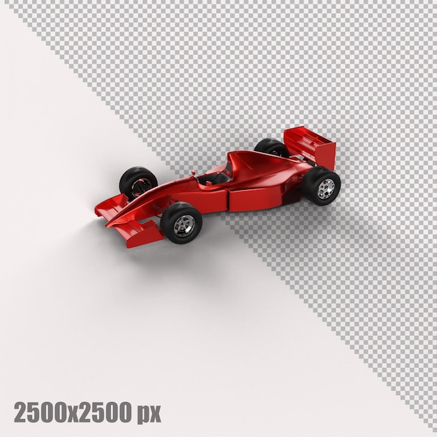 PSD voiture de formule 1 rouge réaliste en rendu 3d