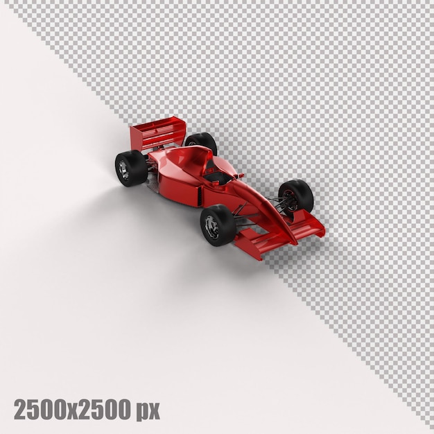 PSD voiture de formule 1 rouge réaliste en rendu 3d