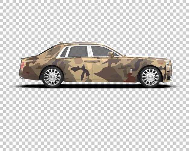 PSD voiture de luxe isolée sur le fond illustration de rendu 3d