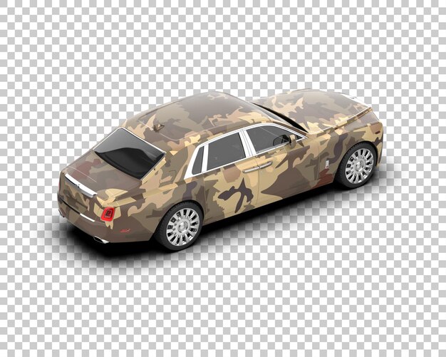 PSD voiture de luxe isolée sur le fond illustration de rendu 3d