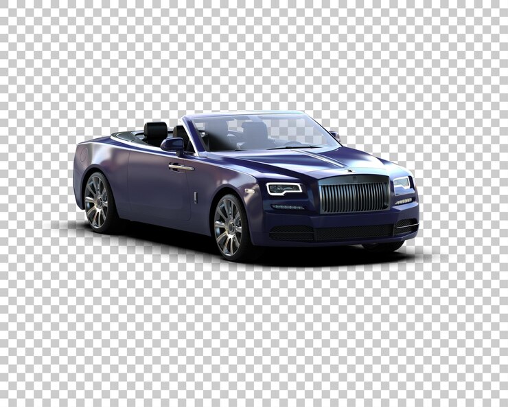 PSD voiture de luxe isolée sur le fond illustration de rendu 3d