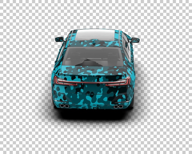 PSD voiture de luxe isolée sur le fond illustration de rendu 3d