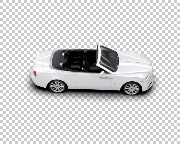 PSD voiture de luxe isolée sur le fond illustration de rendu 3d