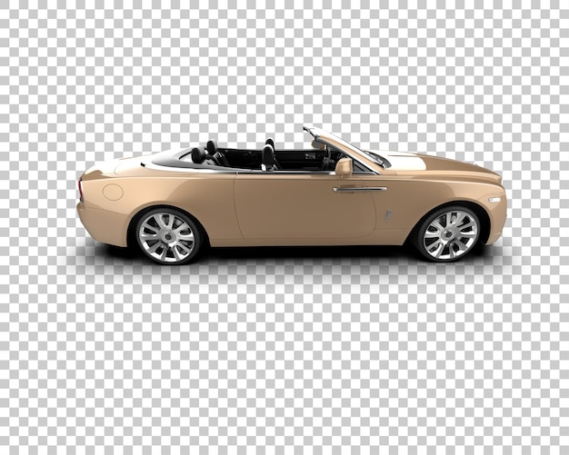 PSD voiture de luxe isolée sur le fond illustration de rendu 3d