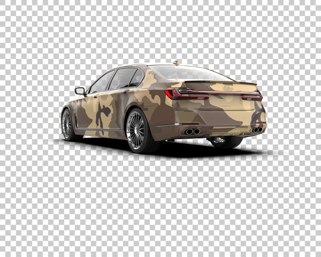 PSD voiture de luxe isolée sur le fond illustration de rendu 3d