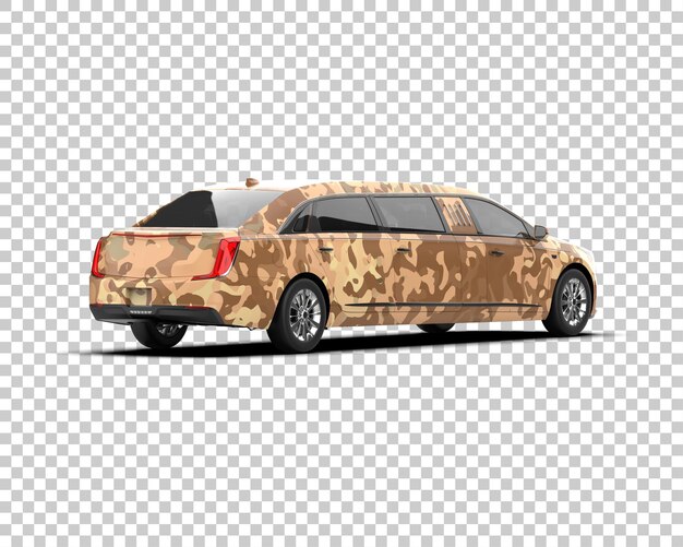 PSD voiture de luxe isolée sur le fond illustration de rendu 3d