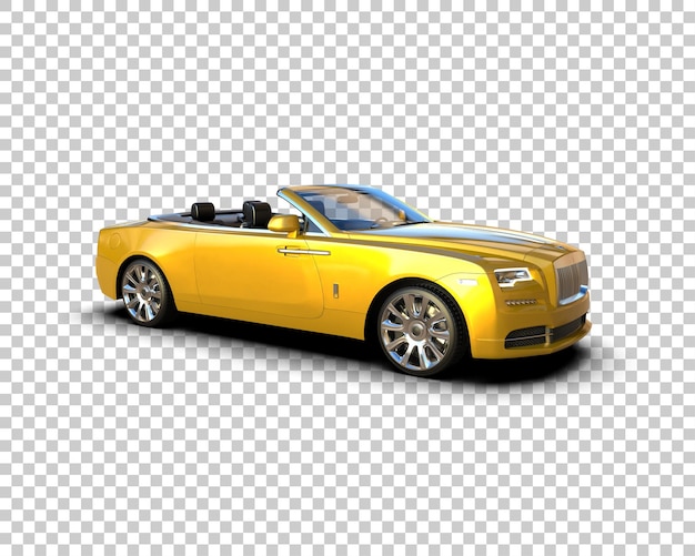 PSD voiture de luxe isolée sur le fond illustration de rendu 3d