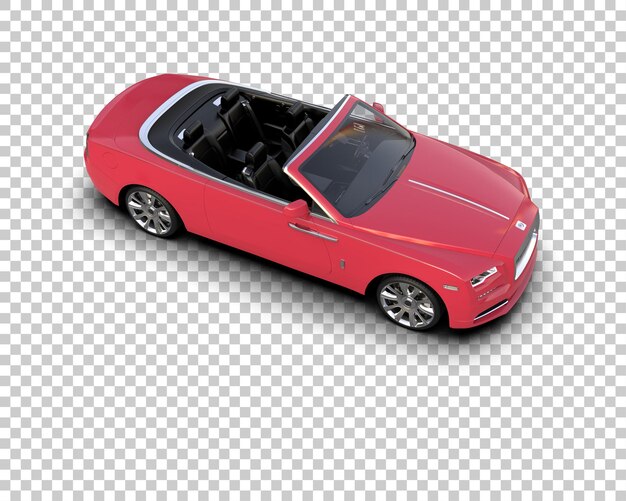 PSD voiture de luxe isolée sur le fond illustration de rendu 3d